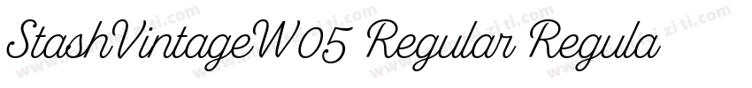 StashVintageW05 Regular Regular字体转换